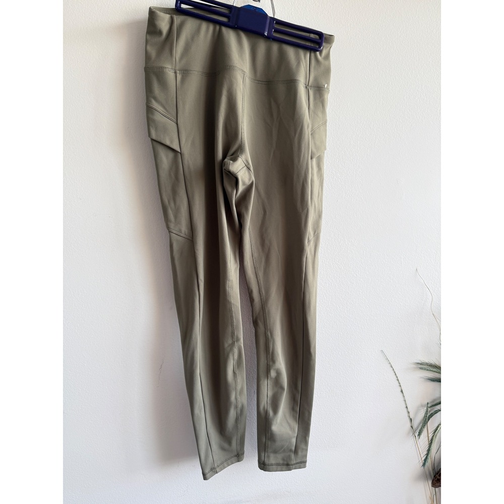 Avalanche Outdoor Supply Co Womens Olive Green High Waisted Pocket Leggings L
